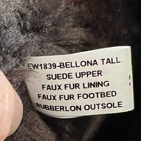 Lamo Dark Brown Bellona Tall Suede Boots Pull On Womens Size 9 Perfect Condition - Picture 8 of 10